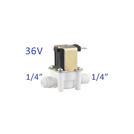 Elektromágneses, solenoid szelep 1/4", 36V, hengeres, Quick