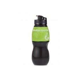 Water-To-Go 75cl vízszűrő palack Fekete-Zöld dekorcsíkkal