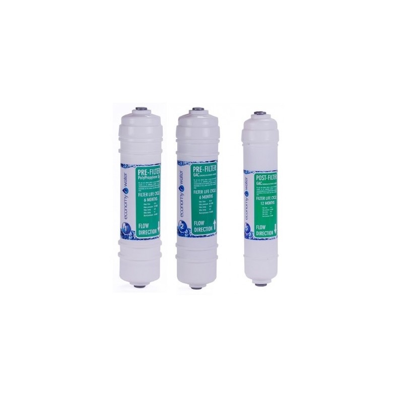 Vízszűrő készlet 3-db-os RO-ECONOMY fordított ozmózisos víztisztító