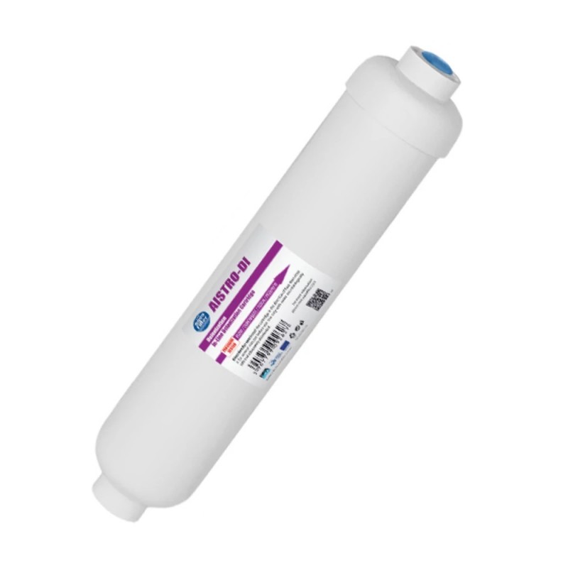 AISTRO-DI kevertágyas műgyantás vízlágyító+sótalanító egység, In-Line 2", belsőmenetes