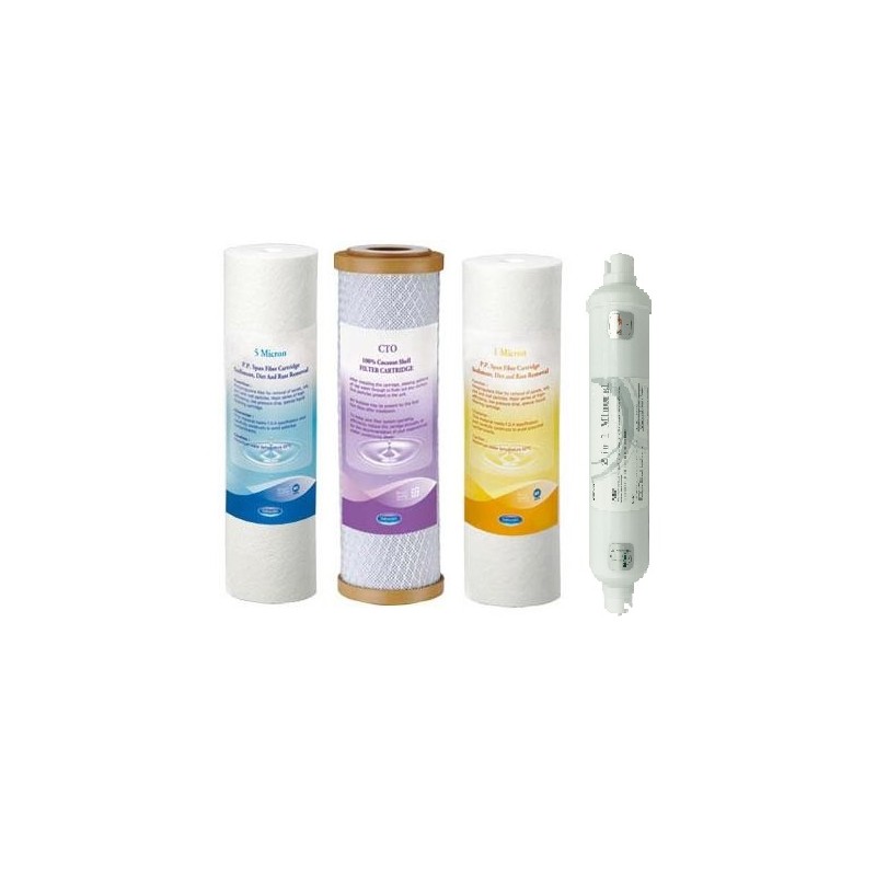 4 részes vízszűrő készlet ozmózis RO-102 víztisztító rendszerekhez