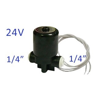 Elektromágneses, solenoid szelep 1/4", 24V, hengeres, Quick