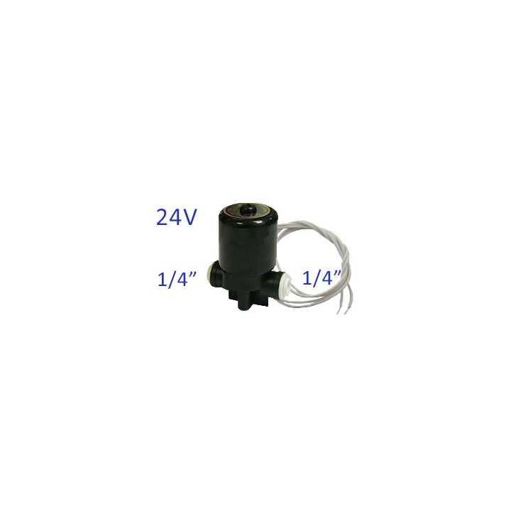 Elektromágneses, solenoid szelep 1/4", 24V, hengeres, Quick
