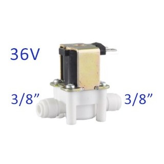 Elektromágneses, solenoid szelep 3/8", 36V, hengeres, Quick