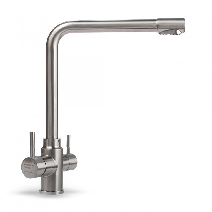 Konyhai csaptelep víztisztítóhoz, 3-utas, Inox