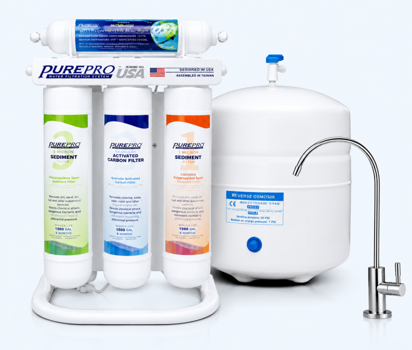 PurePro ERS-105 fordított ozmózis, hálózati víz utótisztító gyors csatlakozós