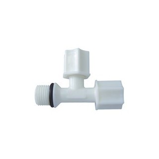 Külső menetes "T" elosztó bekötő-idom 1/4"x1/4"x1/4",  aszimmetrikus