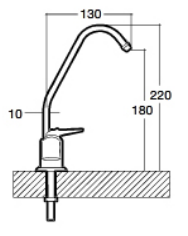 Egykaros nyomógombos kifolyó csaptelep