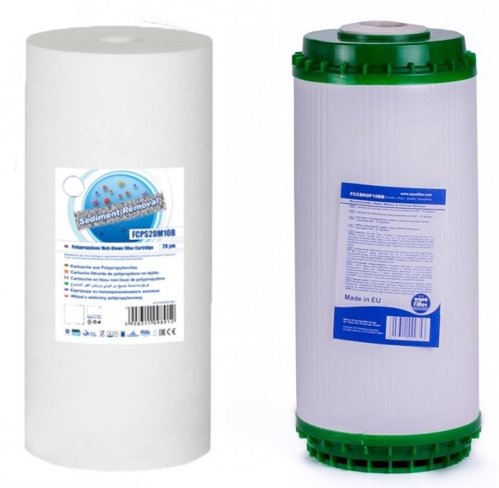 Szűrőkészlet antibakteriális közepes teljesítményű 2 lépcsős központi víztisztítóhoz